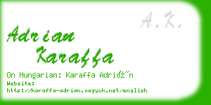 adrian karaffa business card